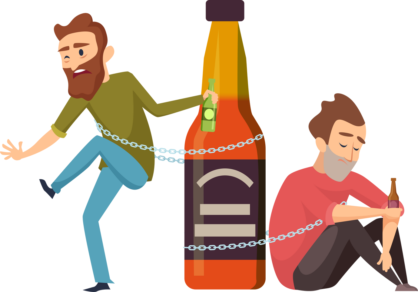 alcohol addict drunk men alcohol abuse character